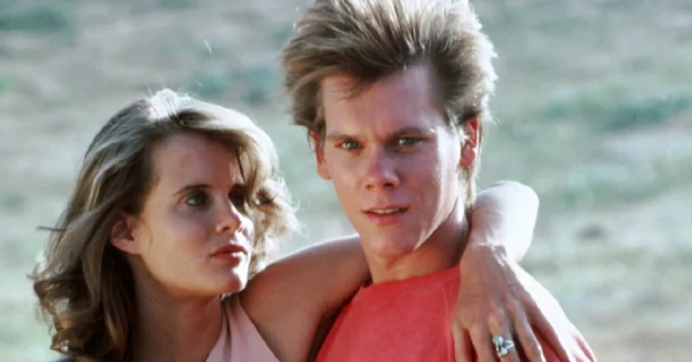 Lori Singer and Kevin Bacon in Footloose movie scene - Jacques Rio Emery mother famous Hollywood actress career